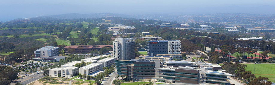 Aerial view of UCSD North Campus